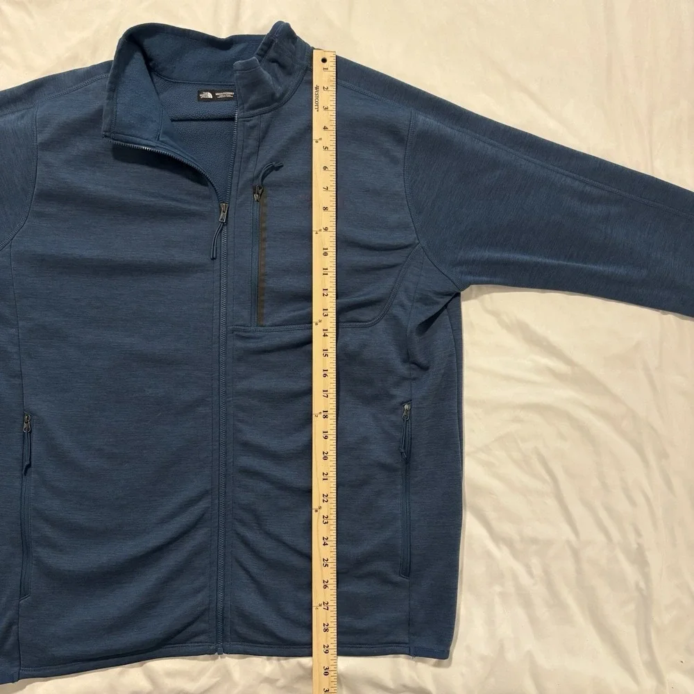 The North Face Canyonlands Fleece Jacket Mens XL Blue Full Zip Stretch NF0A3S06